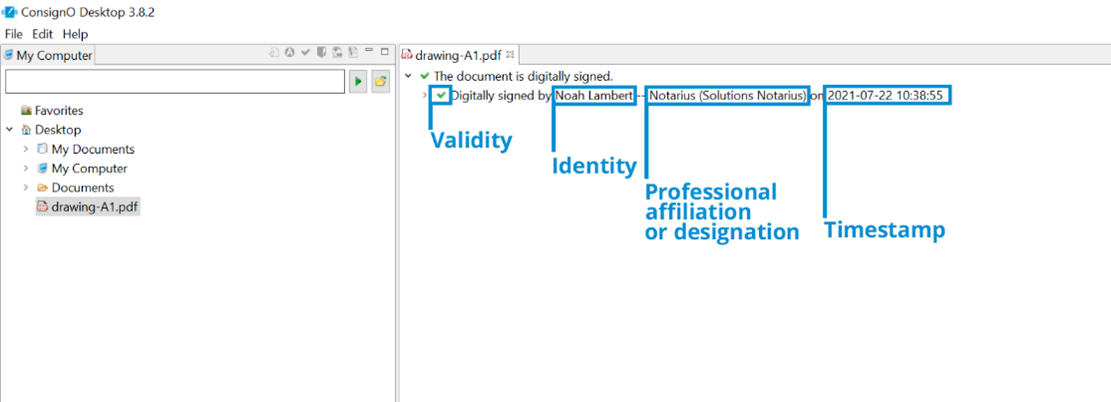 I want to validate one or more CertifiO digital signatures Image